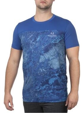 Realtree Men’s Royal Blue Short Sleeve Swim Rash Guard